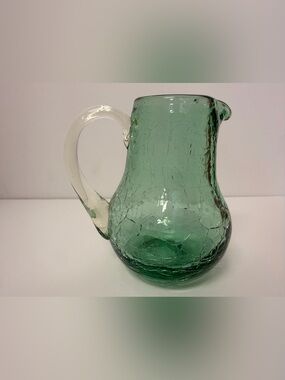 Mini Green Pilgrim Glass Pitcher